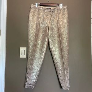 Chico’s Black Label Metallic Golden Cropped Pant